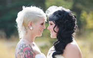 Two brides wedding photos